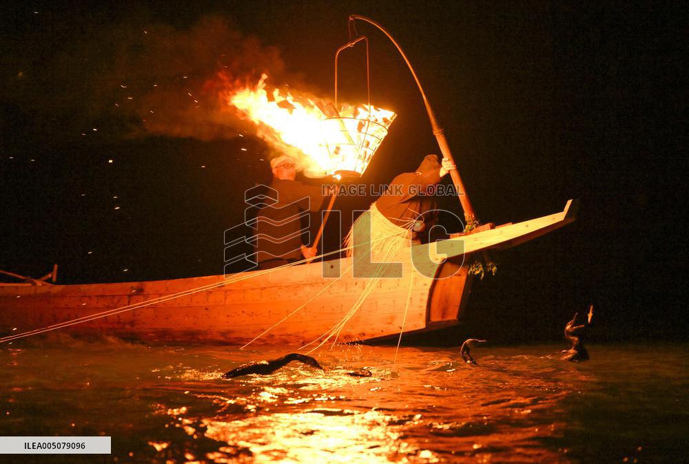 Opening of cormorant fishing season in central Japan