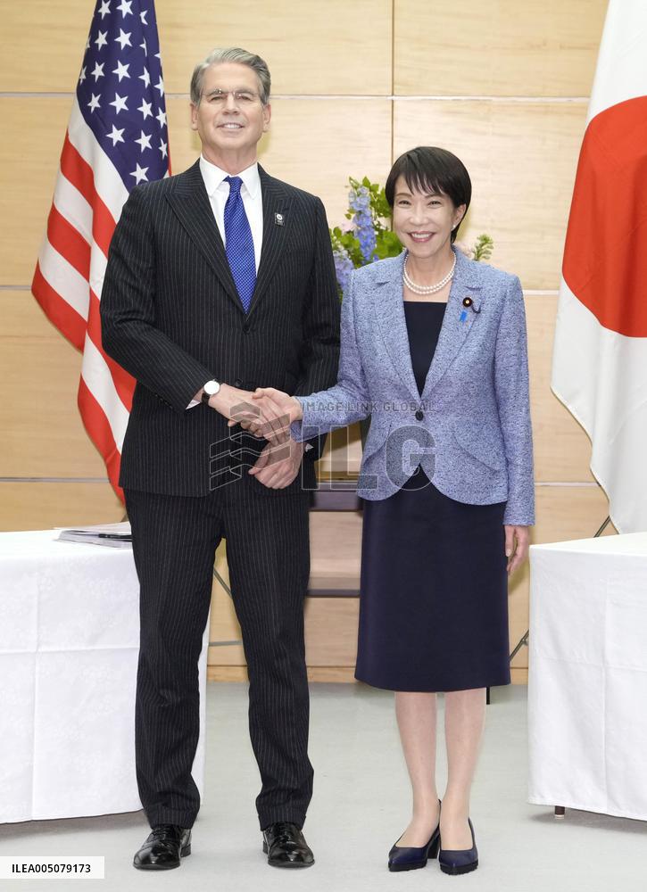 Japan PM Takaichi meets with U.S. Treasury Secretary Bessent