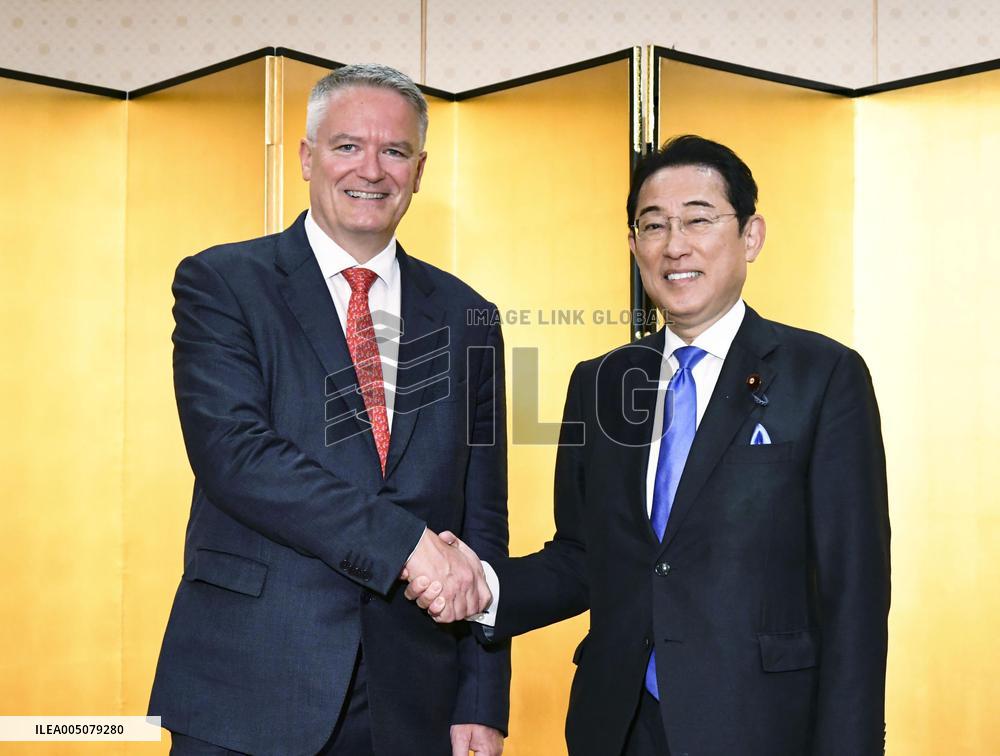 Former Japan PM Kishida meets with OECD Secretary General Cormann