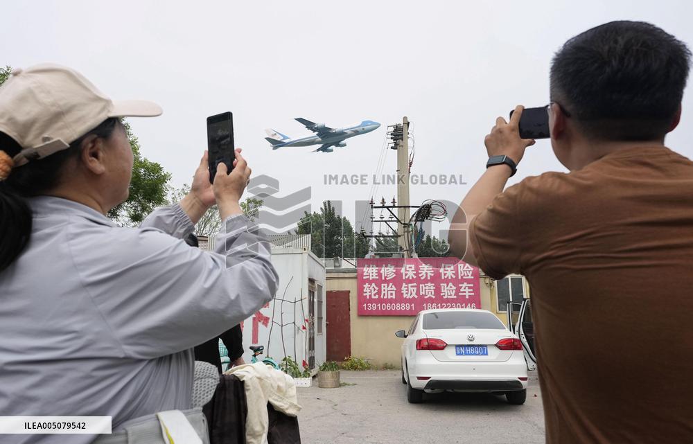 U.S. President Trump departs Beijing