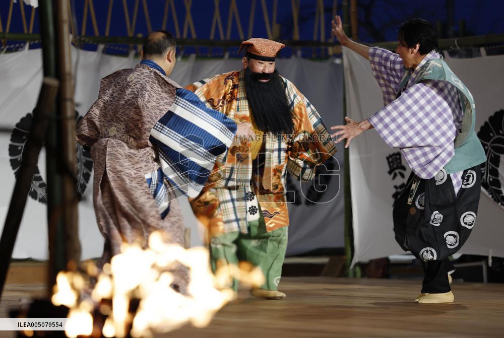 Traditional outdoor Noh play in Nara