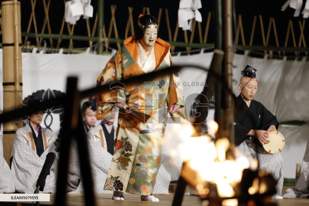Traditional outdoor Noh play in Nara