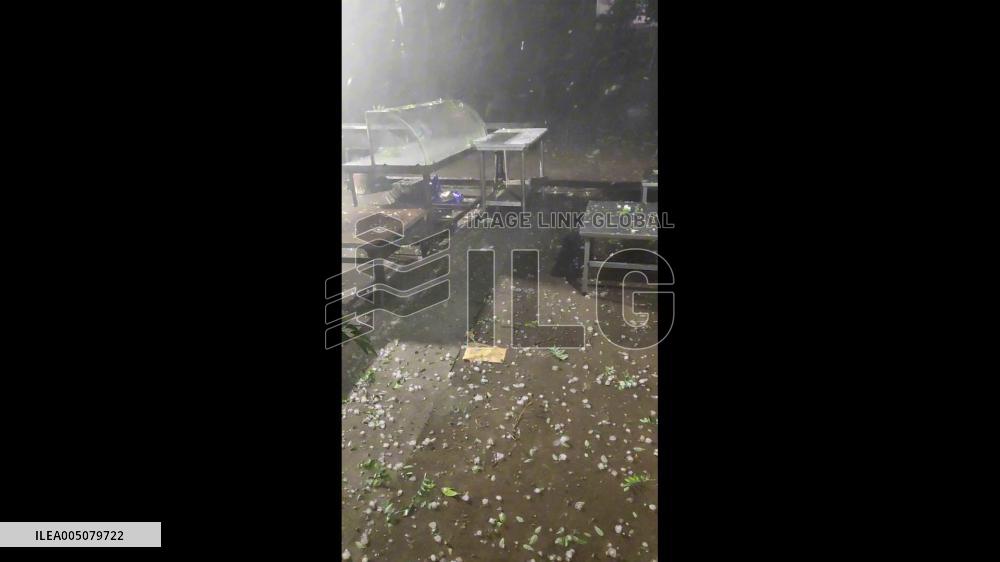 China: Torrential Rain, Hail, and Strong Winds Batter Zibo, Shandong