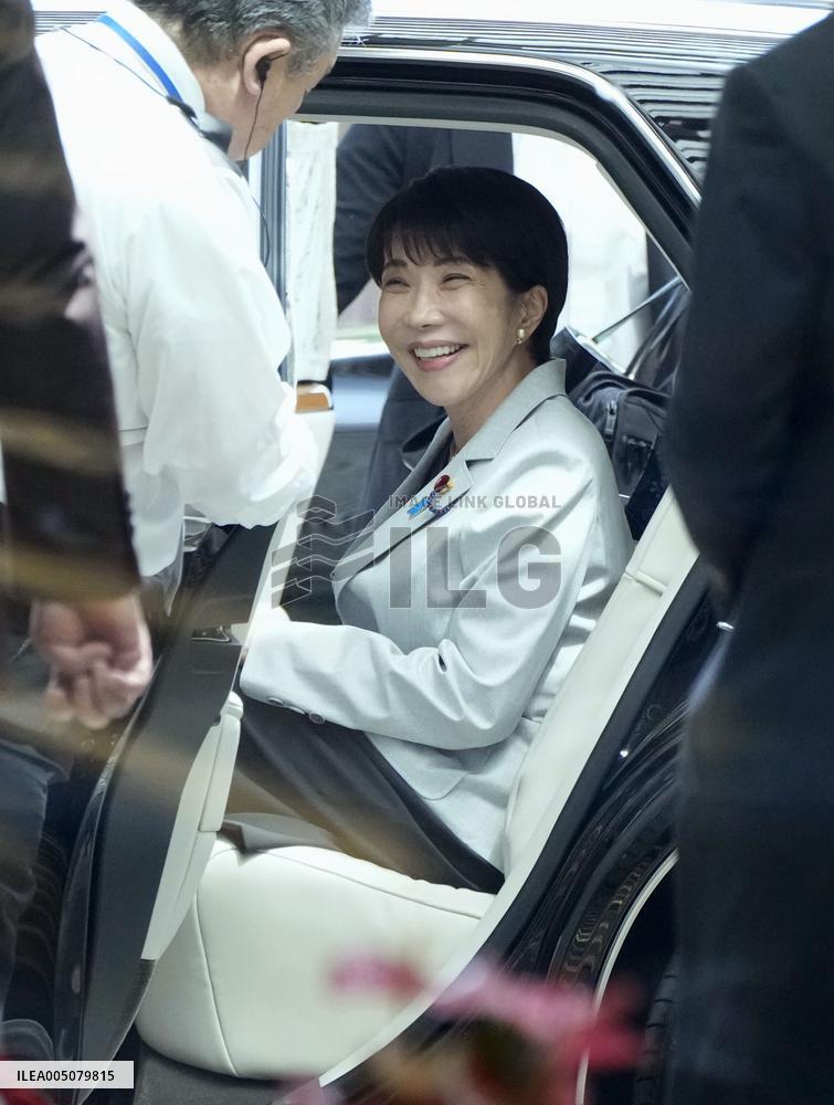 Japan PM Takaichi leaves for S. Korea