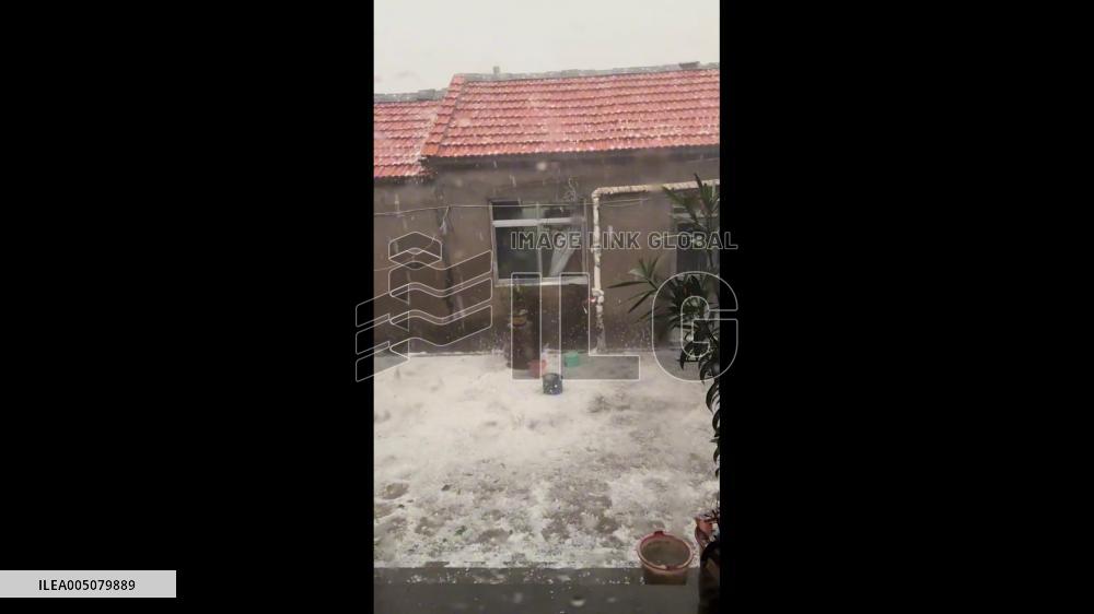 China: Intense Hailstorm Hits Shandong