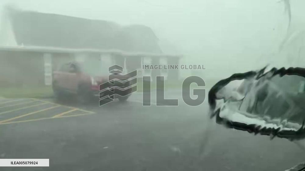 US: Hail Batters Northern Indiana as Thunderstorms Move Through