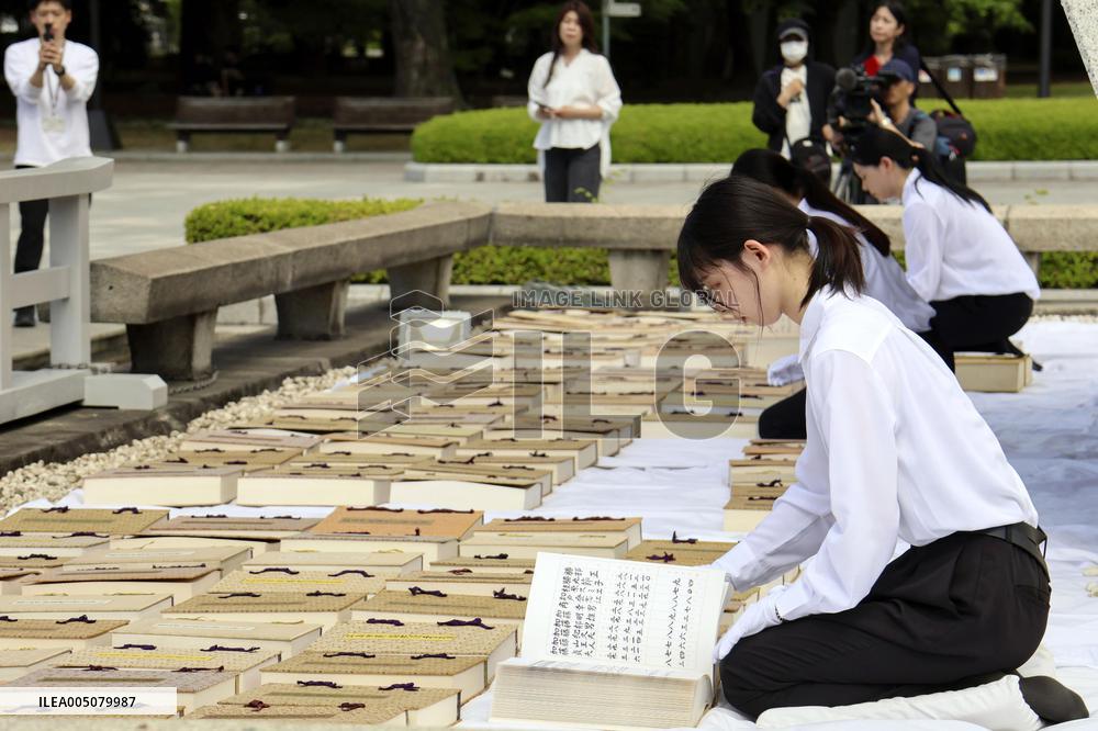 Airing of Hiroshima A-bomb victims list