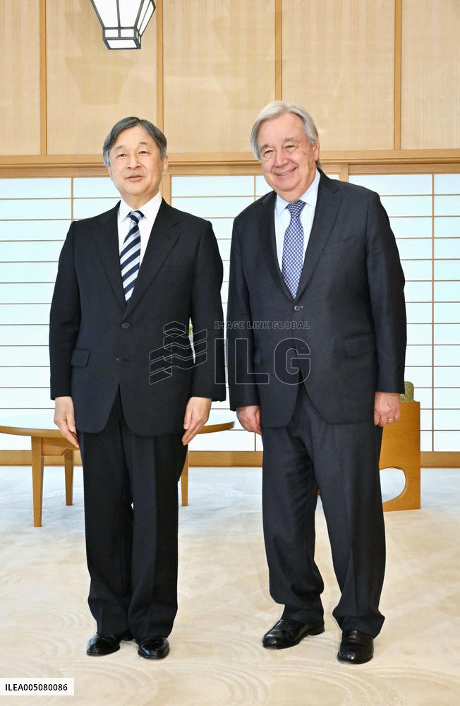 Emperor meets with U.N. chief Guterres