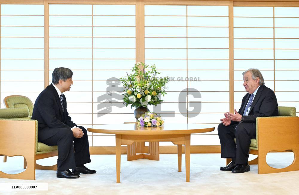 Emperor meets with U.N. chief Guterres