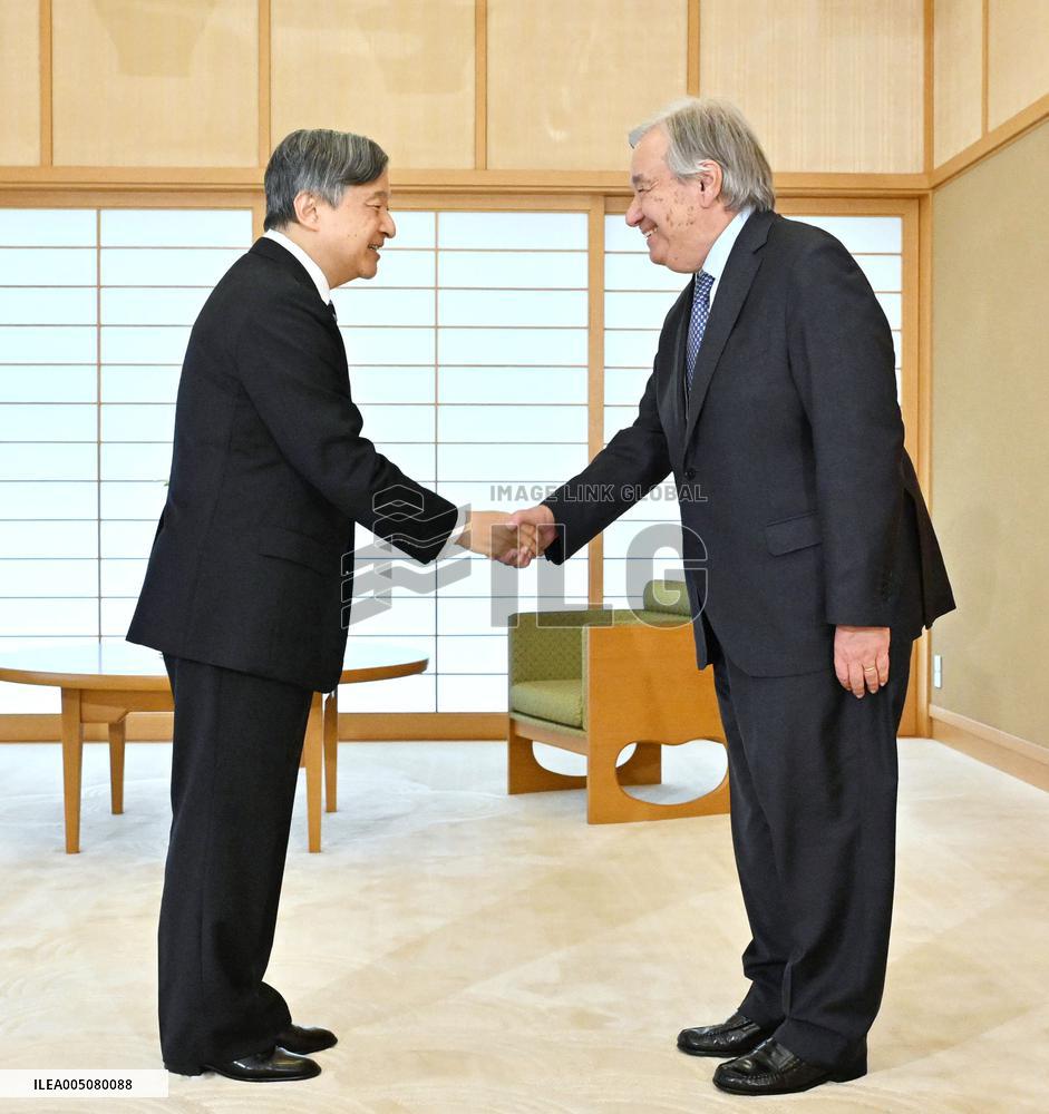 Emperor meets with U.N. chief Guterres