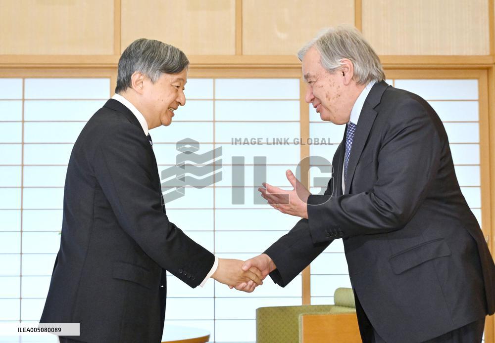 Emperor meets with U.N. chief Guterres