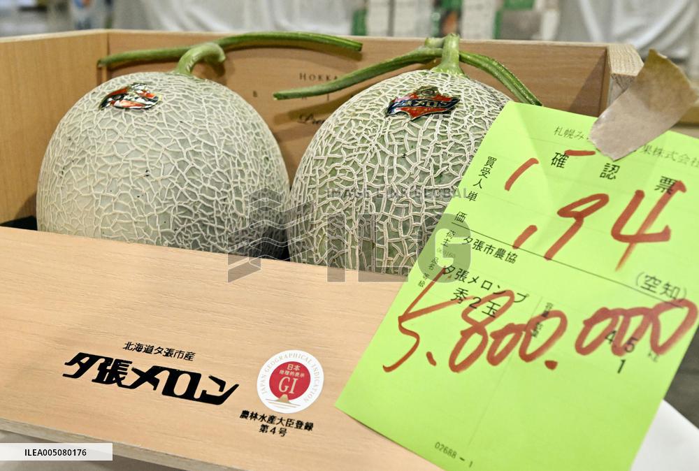 Premium melons from Hokkaido