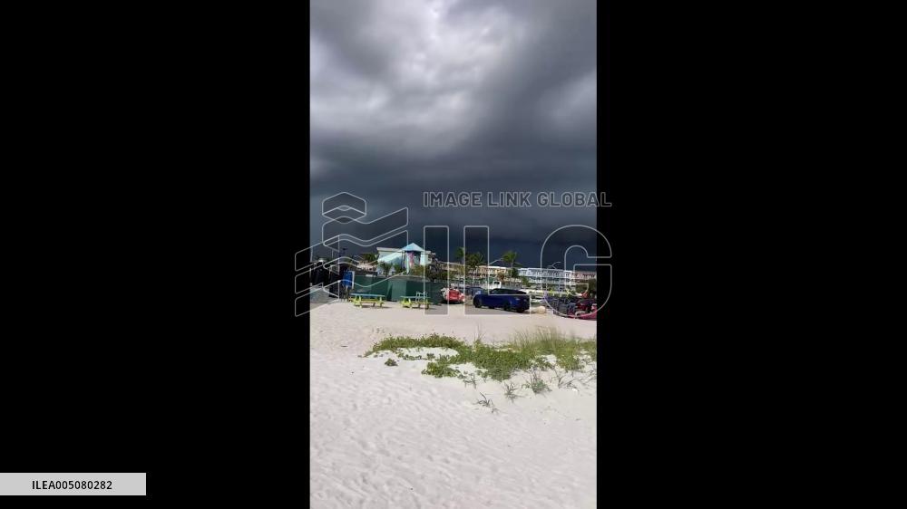 US: Storm Clouds Roll In Over Fort Myers Beach, Florida