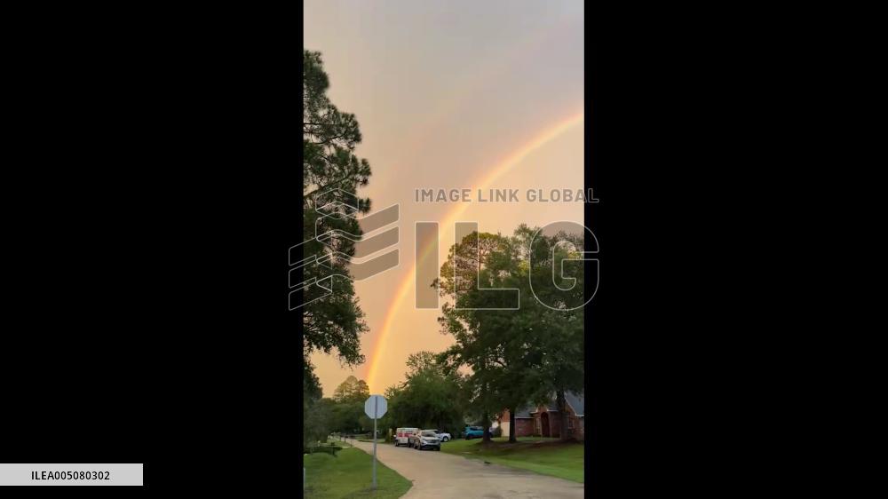 US: Double Rainbow Lights Up the Sky Over Abita Springs, Louisiana