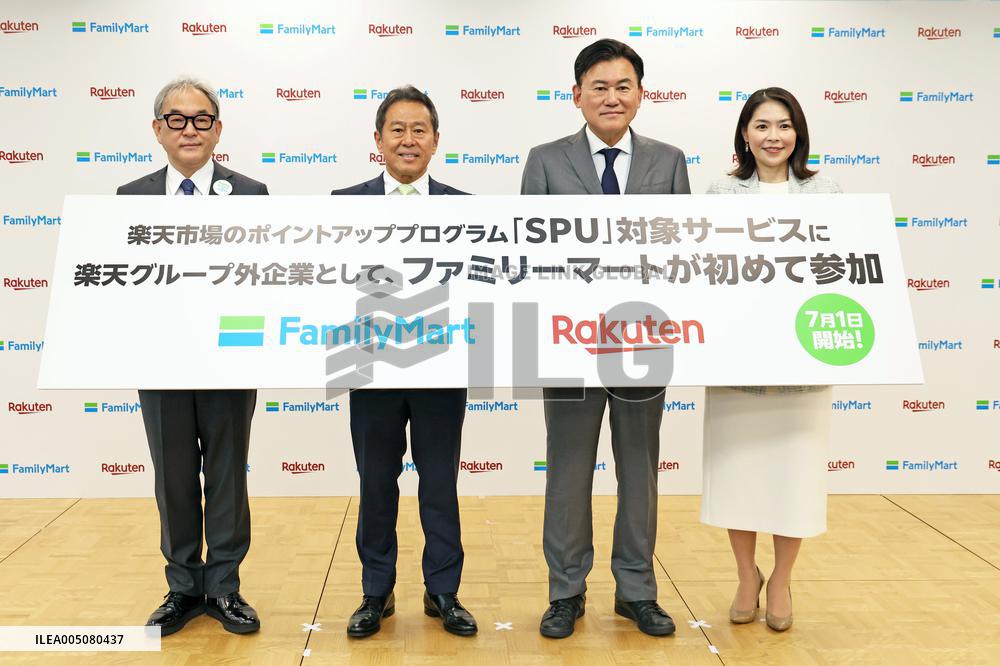 FamilyMart and Rakuten Partnership Promotion Press Conference