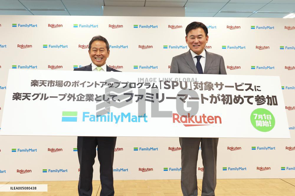 FamilyMart and Rakuten Partnership Promotion Press Conference
