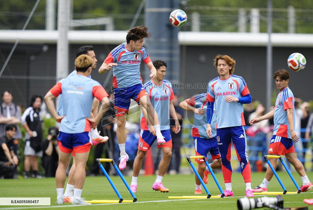 Football: Japan team train for 2026 World Cup