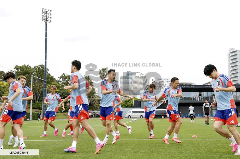 Football: Japan team train for 2026 World Cup