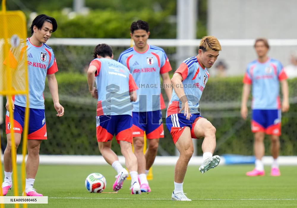Football: Japan team train for 2026 World Cup