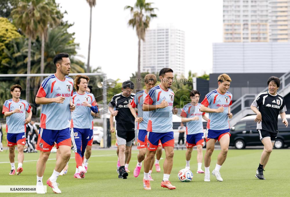 Football: Japan team train for 2026 World Cup