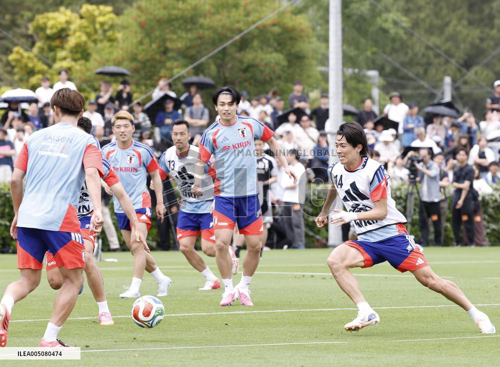Football: Japan team train for 2026 World Cup