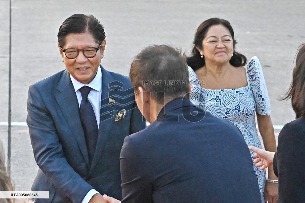 Philippine President Marcos Jr. arrives in Japan