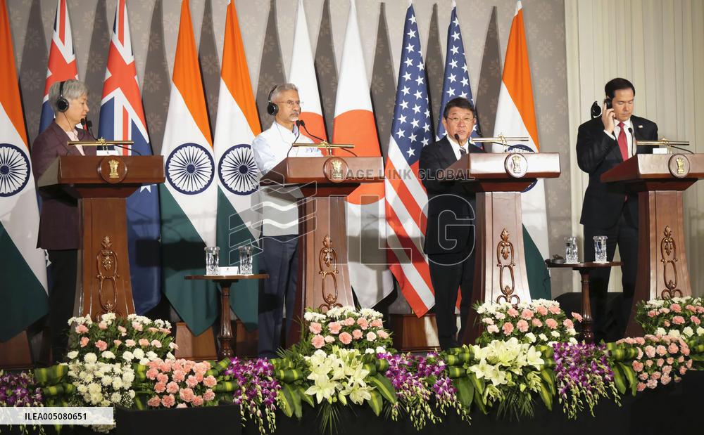 Quad ministerial meeting in New Delhi