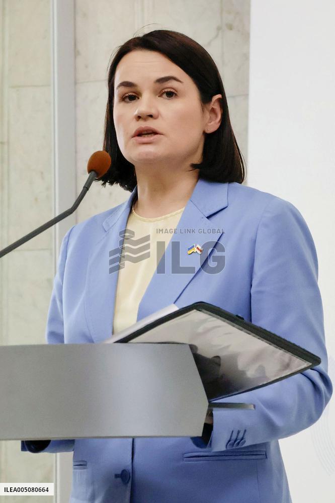 Belarus opposition leader in Kyiv