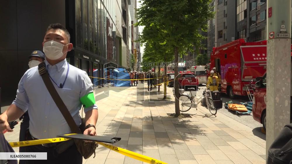 [Breaking News]Possible spraying incident in Tokyo's Ginza area