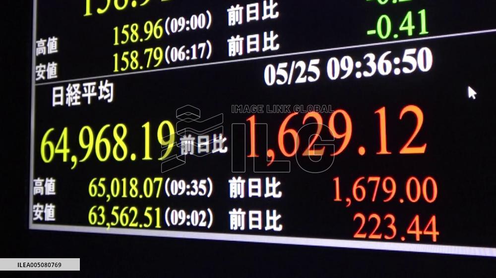 [Breaking News]Nikkei index hits record closing high