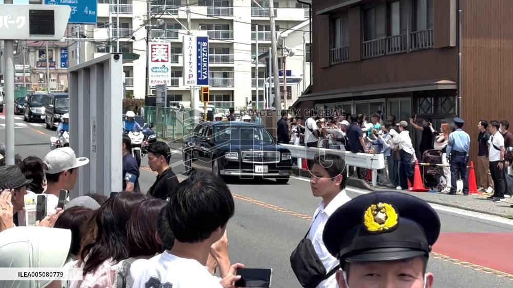 Ex-Emperor Akihito stays at imperial villa in Hayama