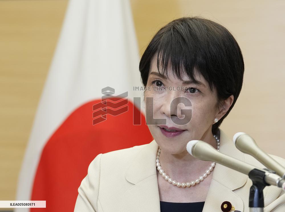 PM Takaichi meets press