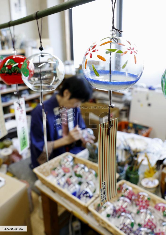 Japanese "Edo Furin" wind-chime production at peak