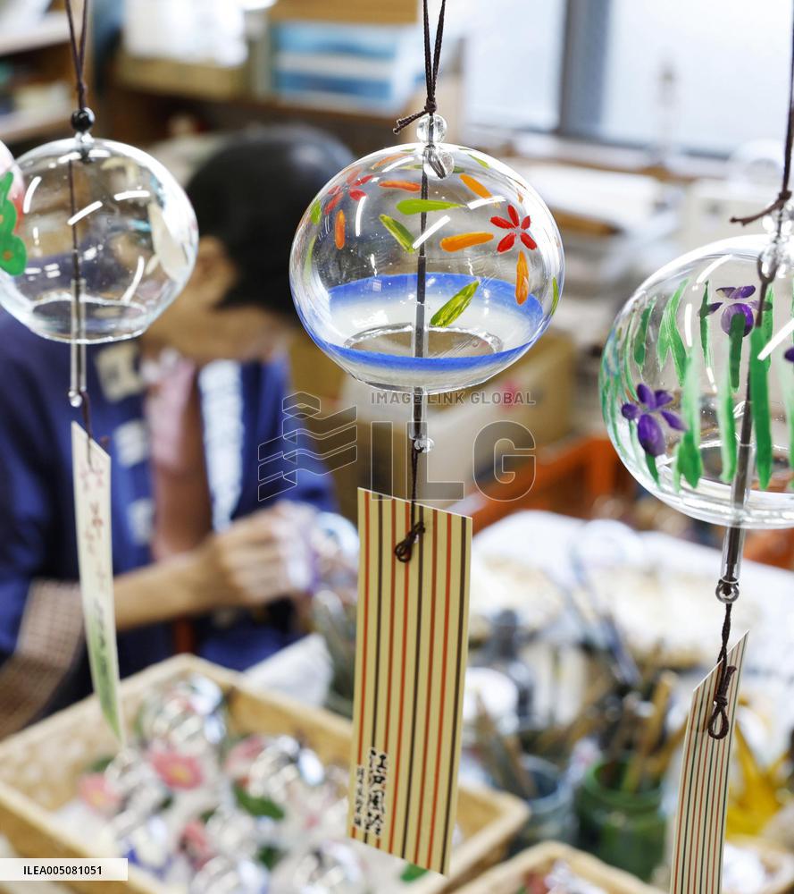 Japanese "Edo Furin" wind-chime production at peak
