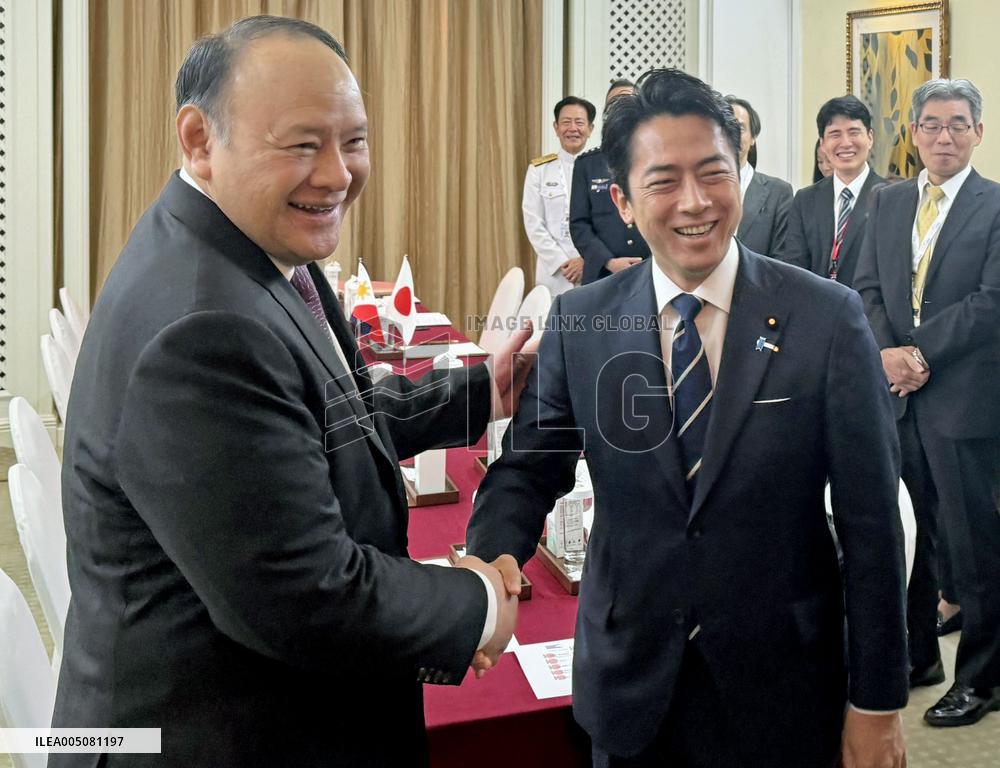 Japan Defense Minister Koizumi, Philippine Defense Minister Teodoro meet