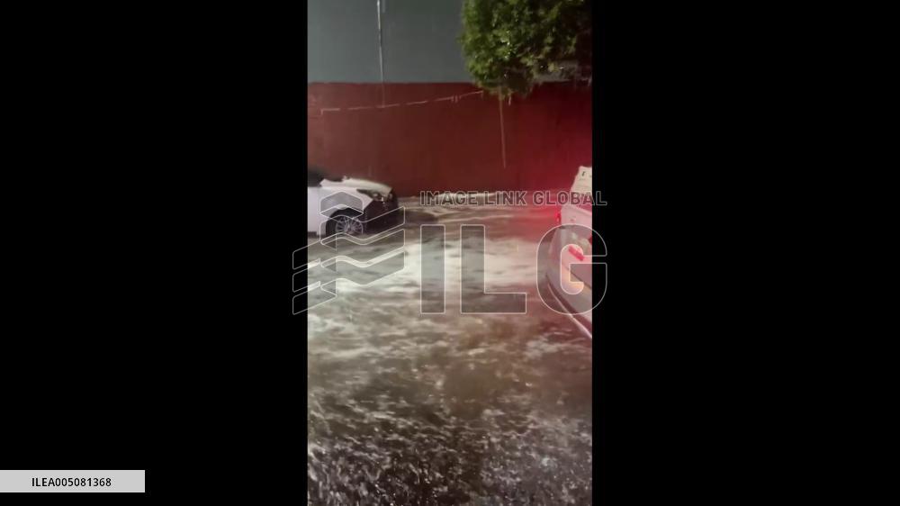 Mexico: Heavy Hailstorm Turns Streets Into Rivers in Cuajimalpa, Mexico City