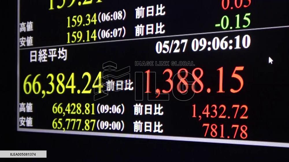 Nikkei hits record intraday high