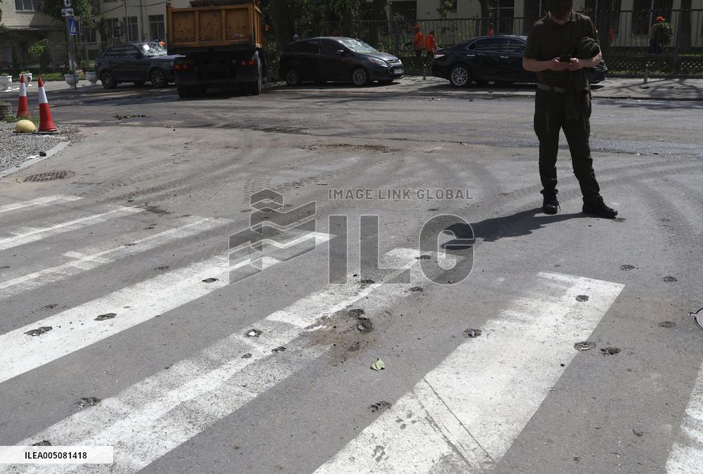 Aftermath of Russian attack on Kyiv