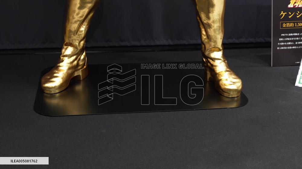 Golden statue of popular manga protagonist