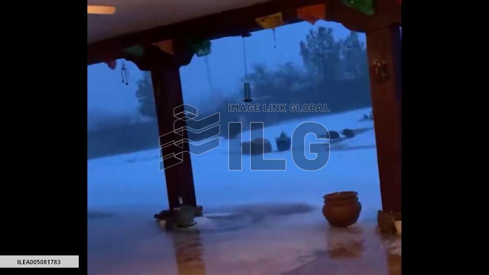US: Storm Brings Heavy Rain and Hail to Las Cruces, New Mexico