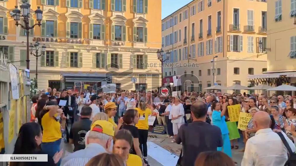 France: Hundreds Rally in Nice to Honor Lyhanna and Demand Justice for Child Victims