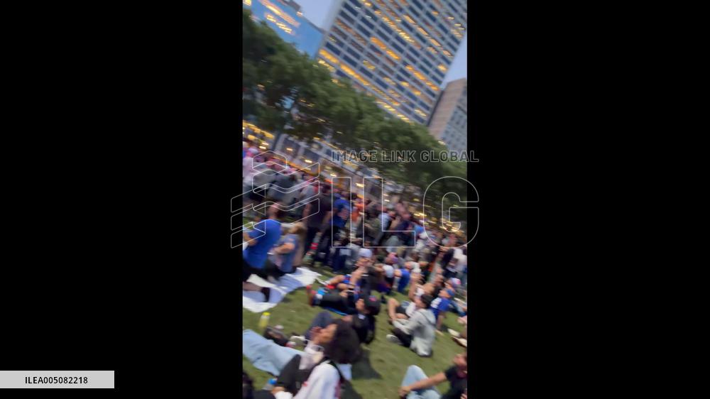 US: Crowd Boos Trump During National Anthem at NBA Finals Game 3 at Madison Square Garden