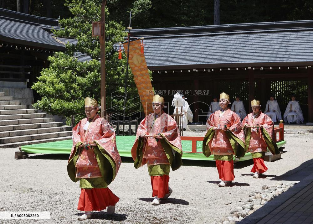 Clock festival at shrine in western Japan