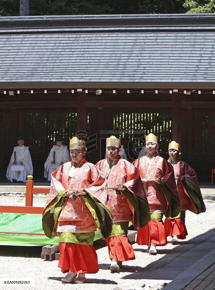 Clock festival at shrine in western Japan