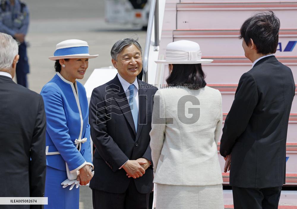Japan's emperor, empress begin trip to Netherlands, Belgium