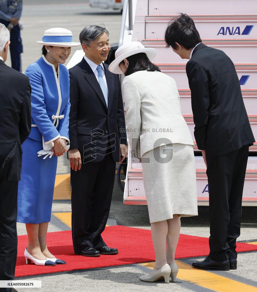 Japan's emperor, empress begin trip to Netherlands, Belgium