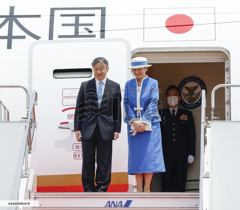 Japan's emperor, empress begin trip to Netherlands, Belgium