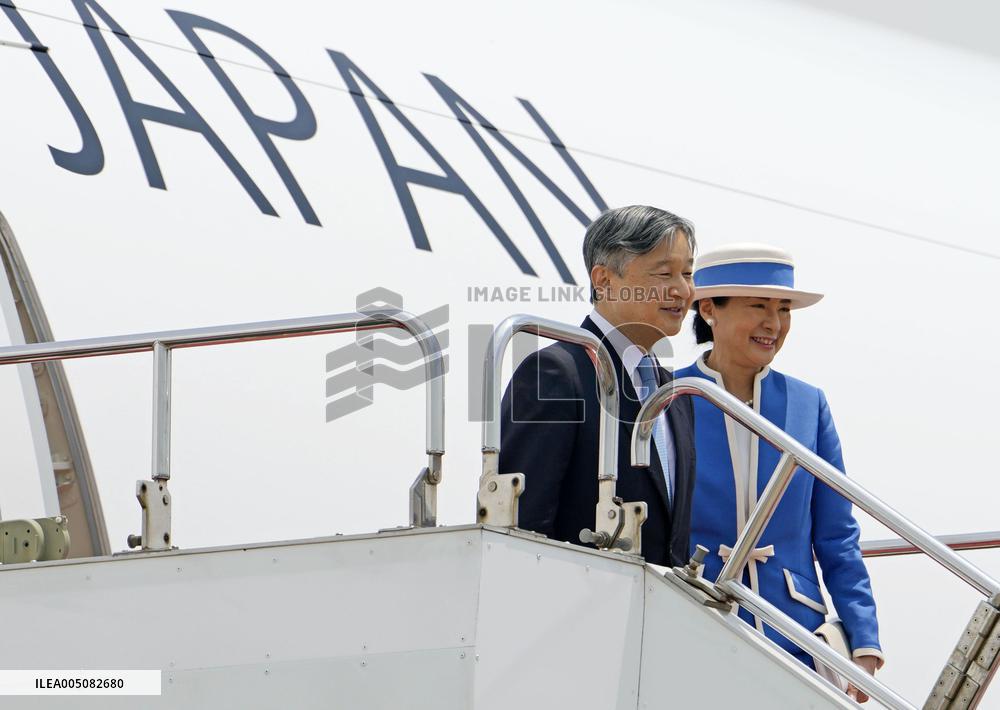 Japan's emperor, empress begin trip to Netherlands, Belgium