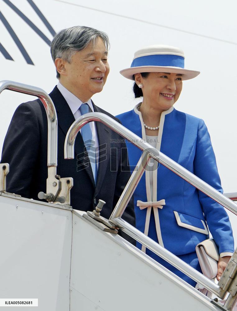 Japan's emperor, empress begin trip to Netherlands, Belgium