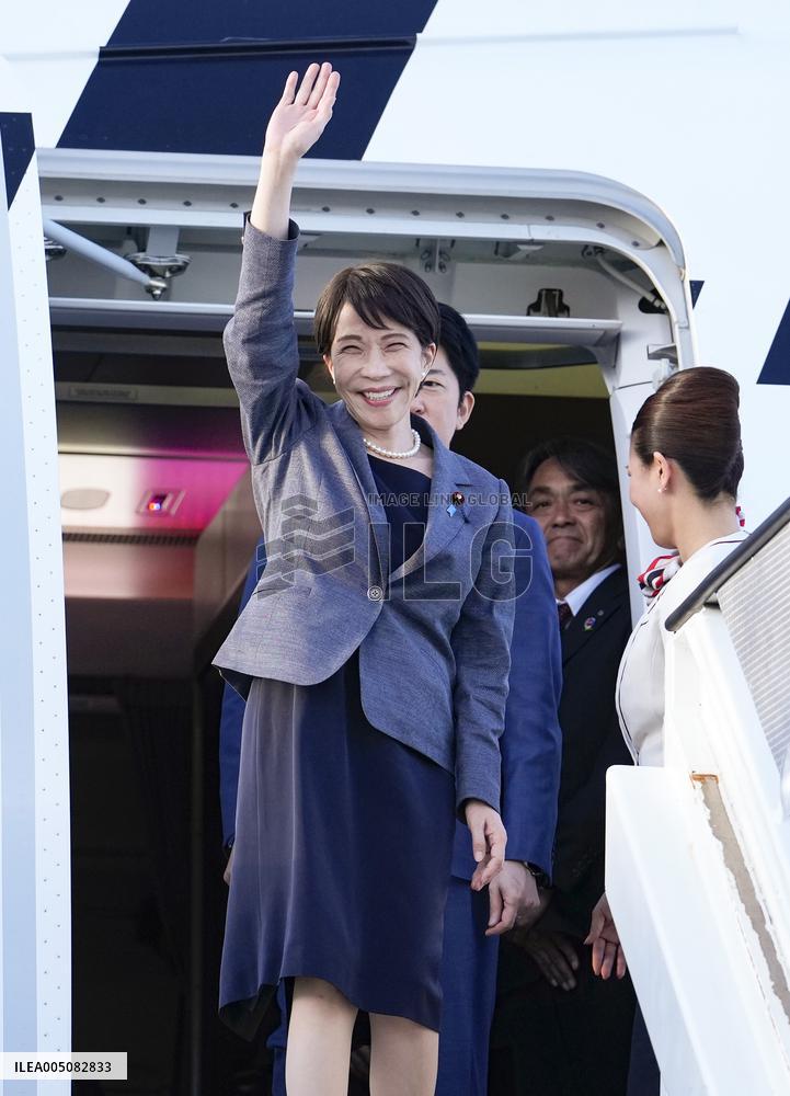 Japan PM Takaichi arrives in Britain